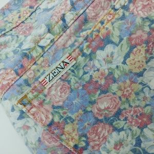 Vintage Cottagecore Floral Shorts Denim Cotton 10